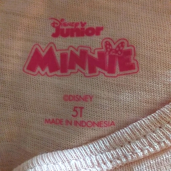 ☆NWT☆Adorable Disney MINNIE MOUSE Pink Short Sleeve Top☆Toddler 5T - Picture 8 of 9